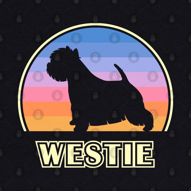 Westie Vintage Sunset Dog by millersye